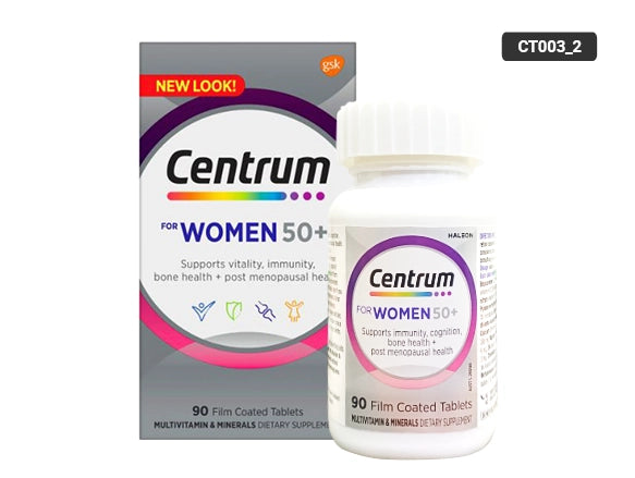 Centrum Women 50+ Multivitamins 90 Tablets From New Zealand, Designed To Boost Women’s Energy, Protect Immune System, Keep Bones & Skin Healthy.
